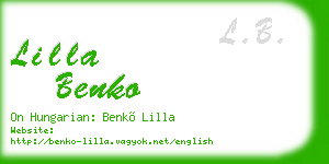 lilla benko business card